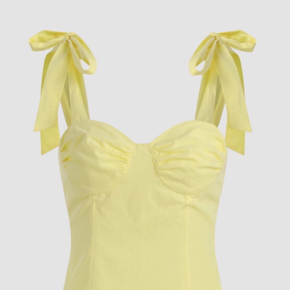 Yellow mini dress